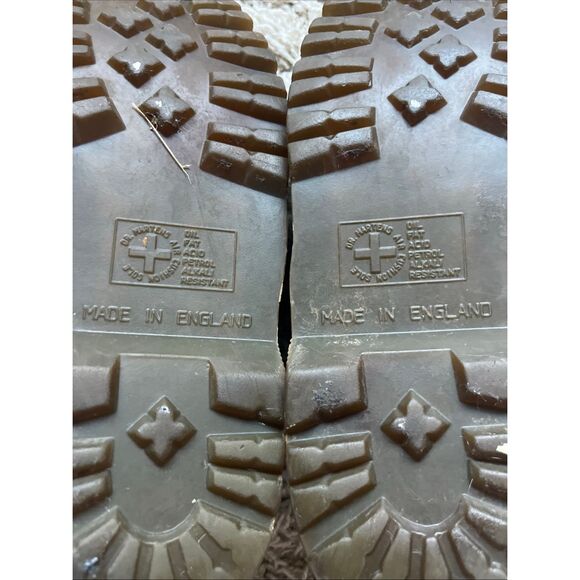 VTG Dr. Martens 8053 Brown Leather Oxfords Dress Shoes England US Mens 11 UK 10 - Picture 9 of 14